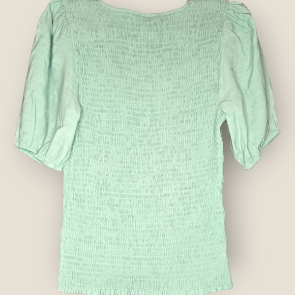 A New Day Green Puff Sleeve Fitted Blouse - Picture 4 of 4